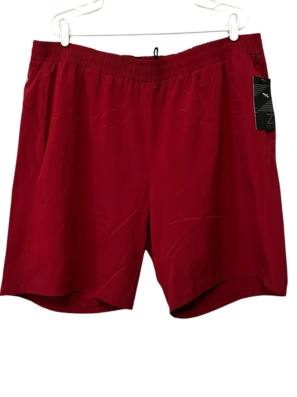 Z by Zella Athletic Performance Shorts Elastic Waistband, Color Red, Size 2XL